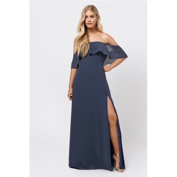 Tobi “All Yours” Strapless Leg Slit Maxi Dress - Picture 6 of 9